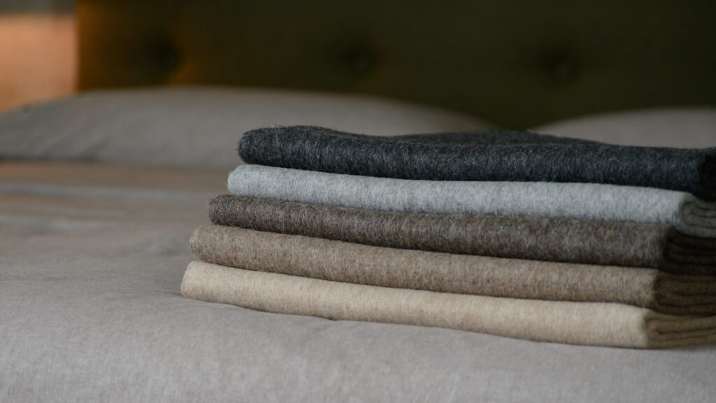 recycled wool throws