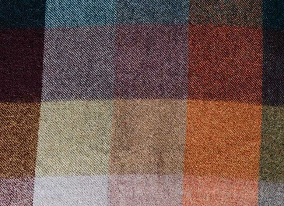 alpaca rich blankets with multicolour block pattern
