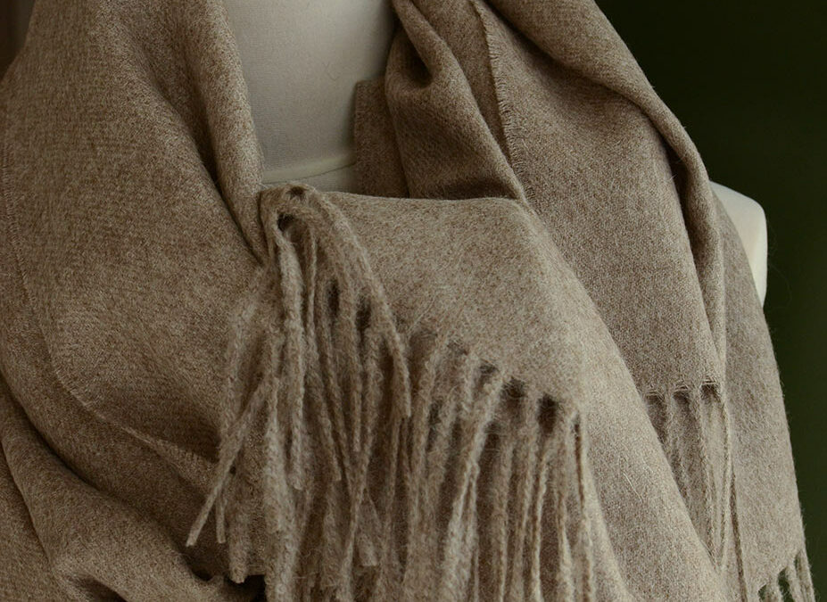 alpaca scarf natural brown