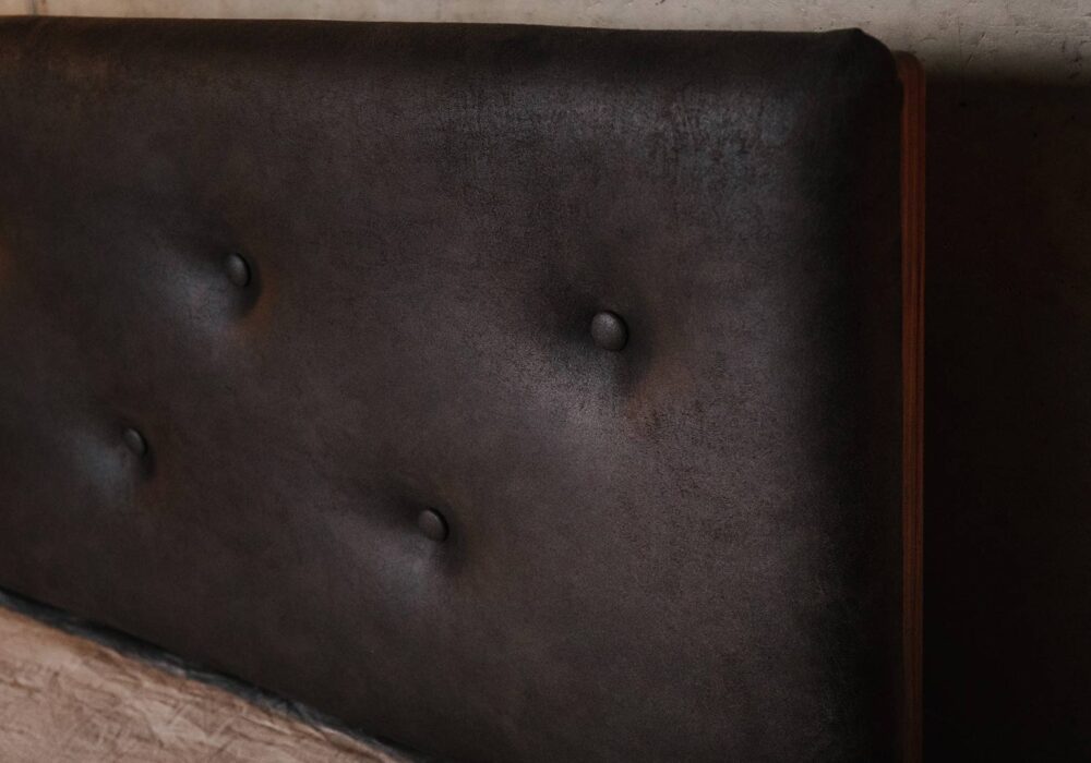 Bloomsbury Buttoned Faux Leather Headboard Natural Bed Company