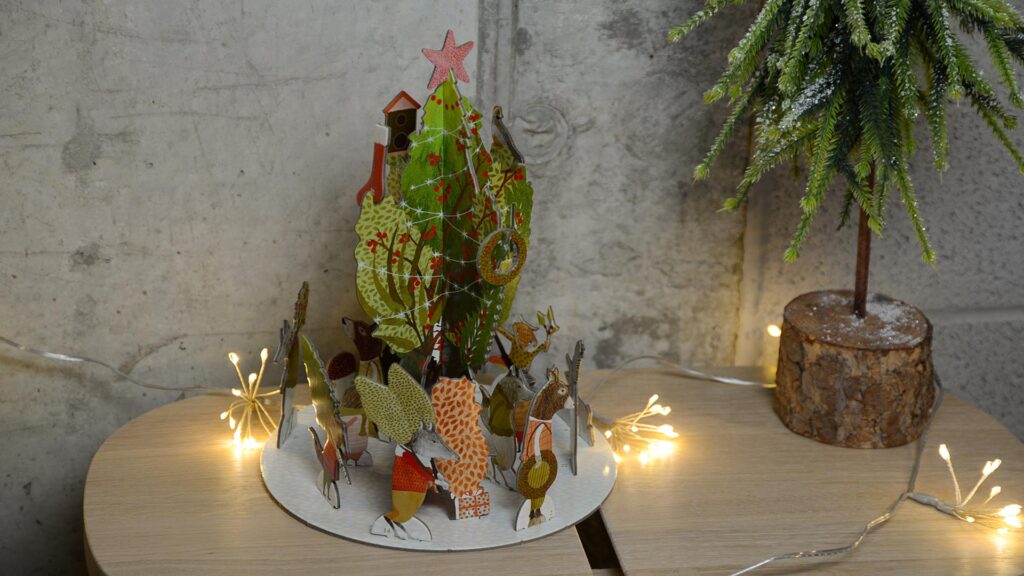 animals and christmas tree 3d advent calendar