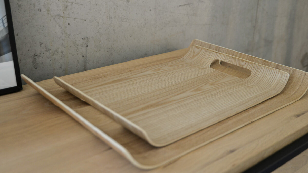 curve hardwood ply trays