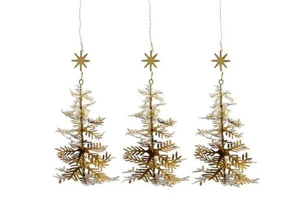 cut brass christmas tree decorations