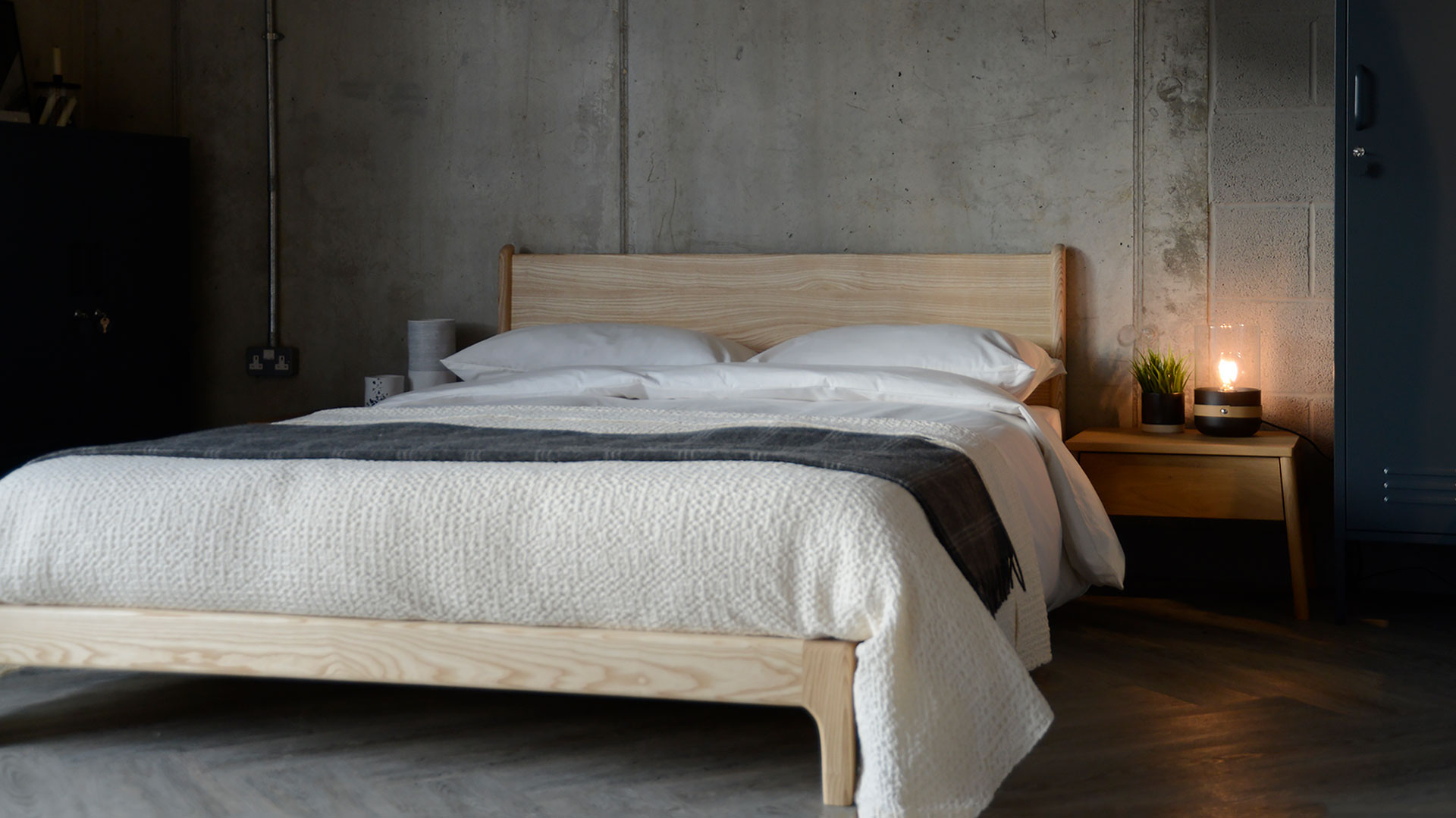 Scandi sales wooden bed