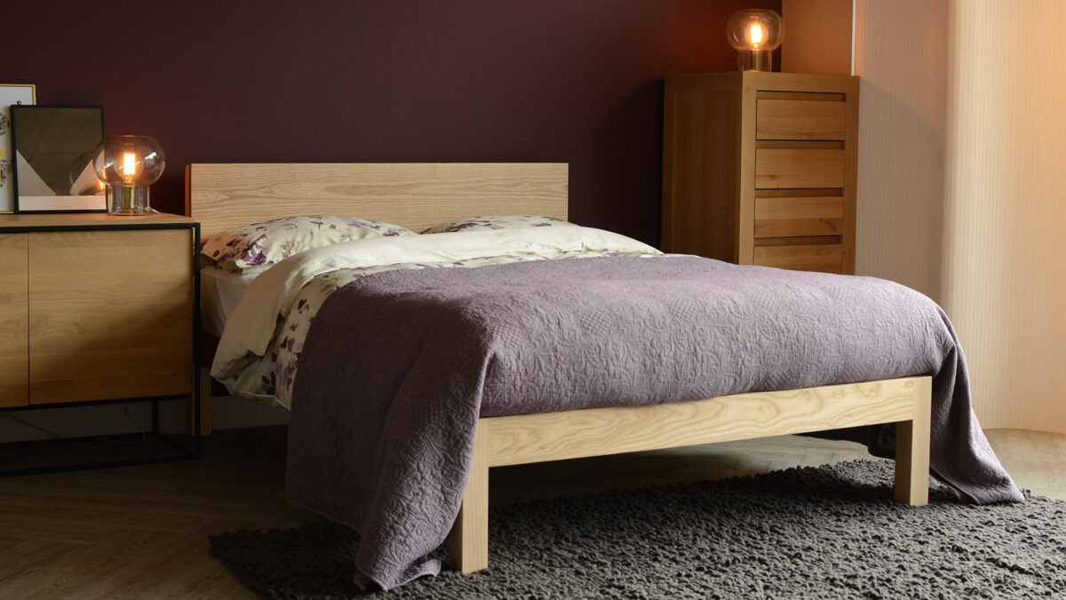 The Tibet solid wood bed comes in a choice of wood and in a range of bed sizes