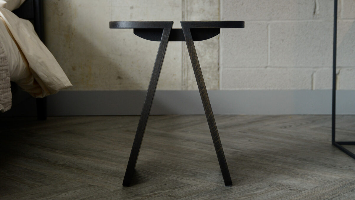 avio stool dark stain front view