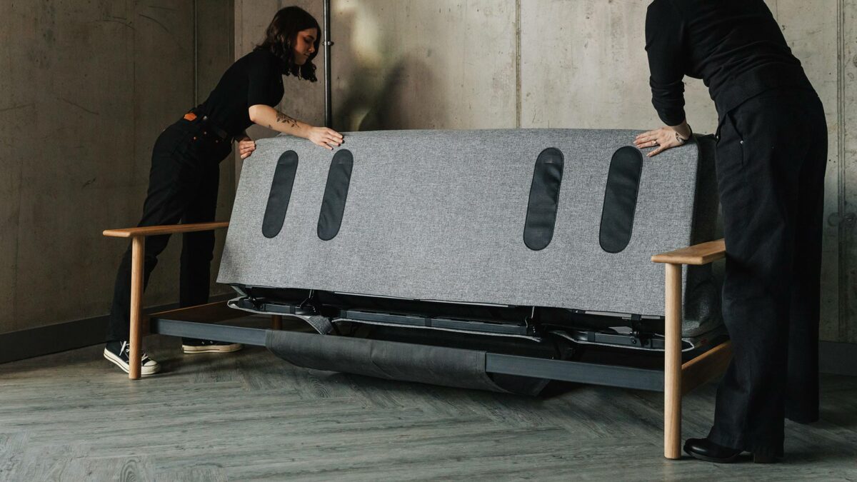 opening out the Balder sofa bed