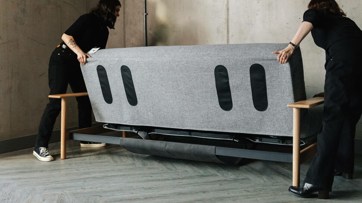 opening out the Balder sofa bed
