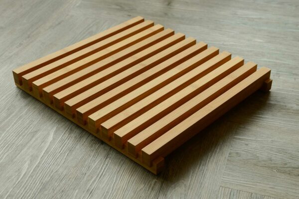 slatted bamboo step mat