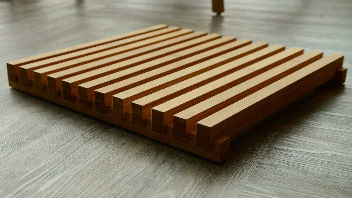 bamboo shower step mat