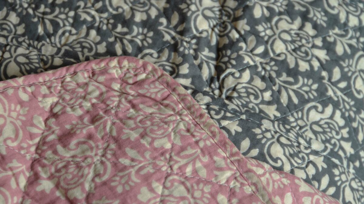 Baroque print quilted throws