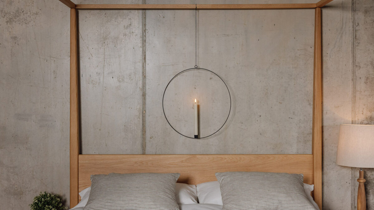 battery operated candle with modern ring holder