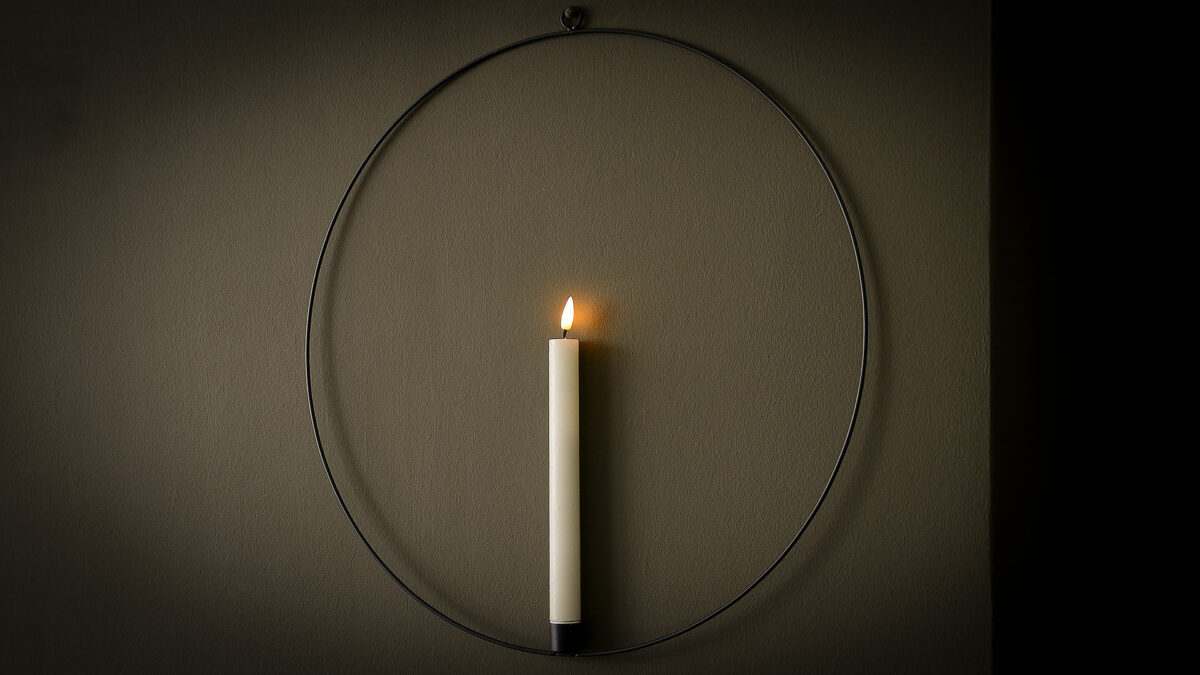 battery operated candle with ring holder