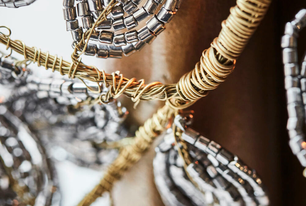 beaded decoration detail portrait