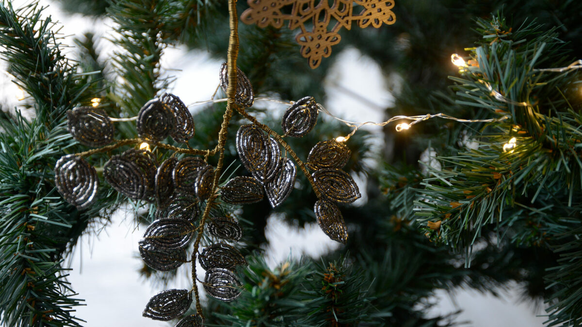 beaded xmas decoration