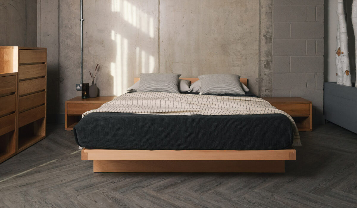 beech Kyoto front with oak Cube range