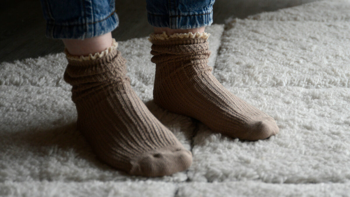 beige socks