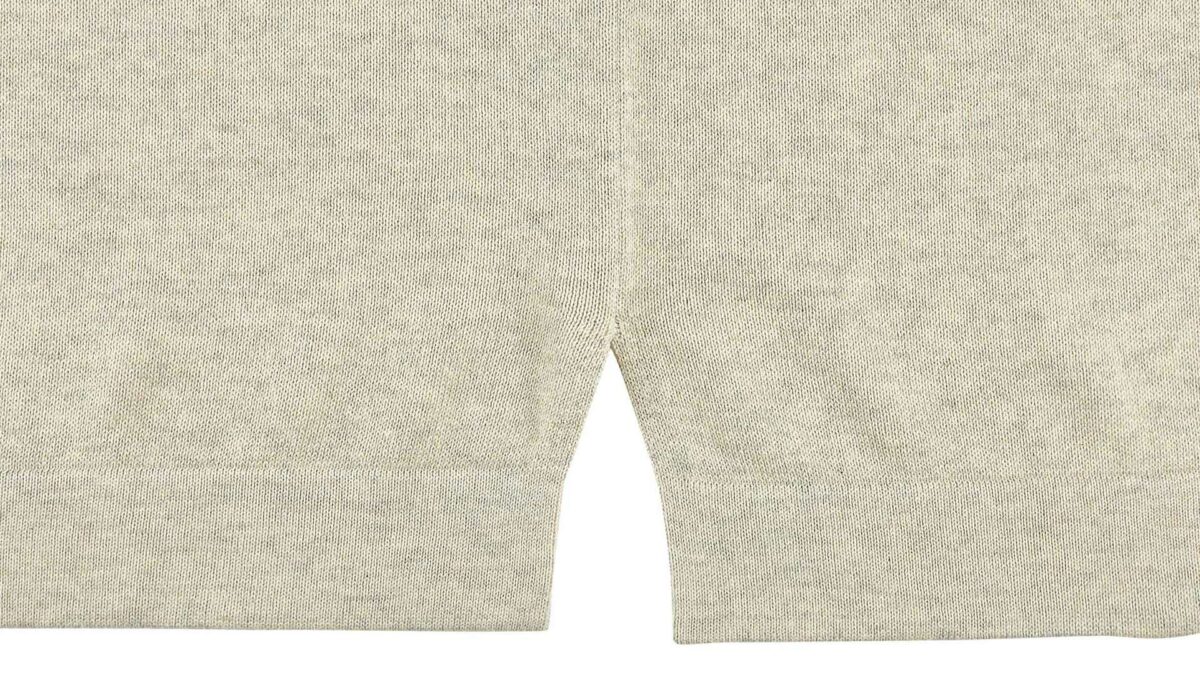 billie jumper oatmeal side slit detail