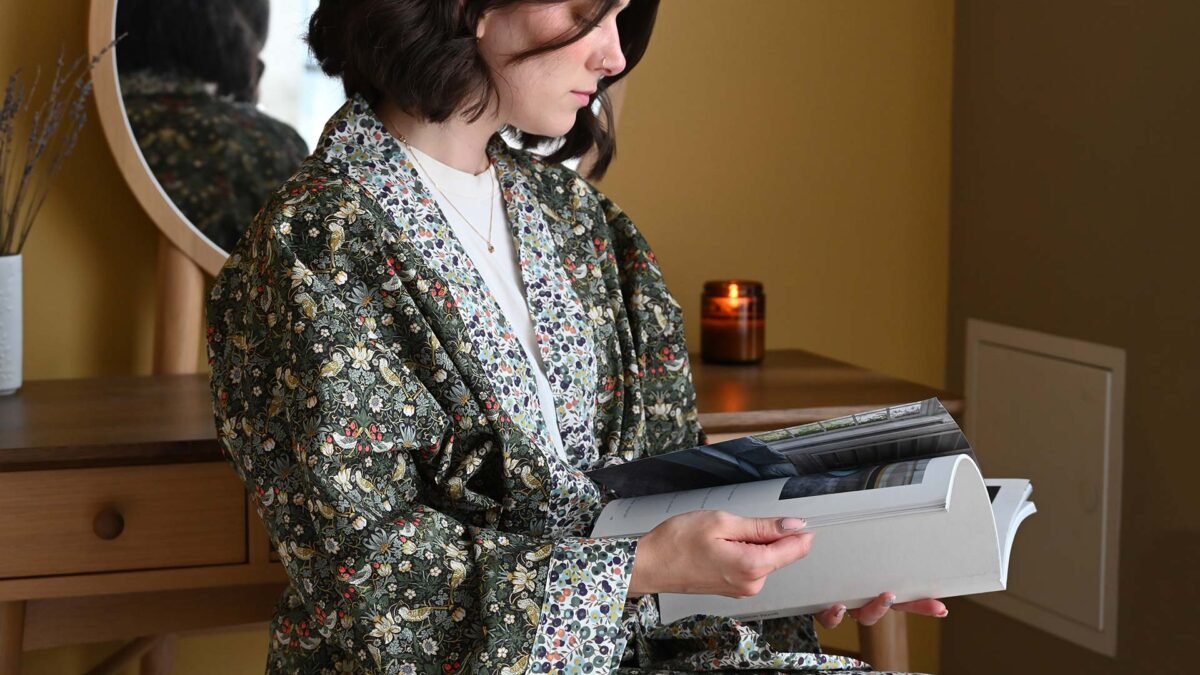 Luxury Patterned Kimonos in Liberty Fabrics - 3 Colours - Image 7