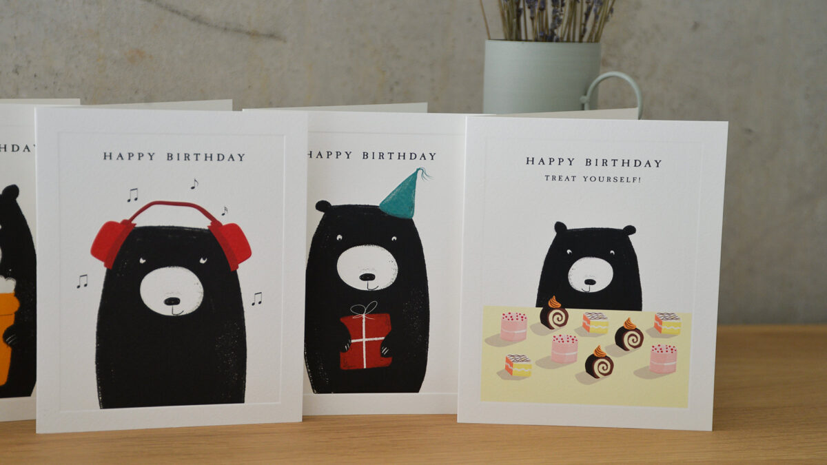 Set of Five Bear Cards - Image 4