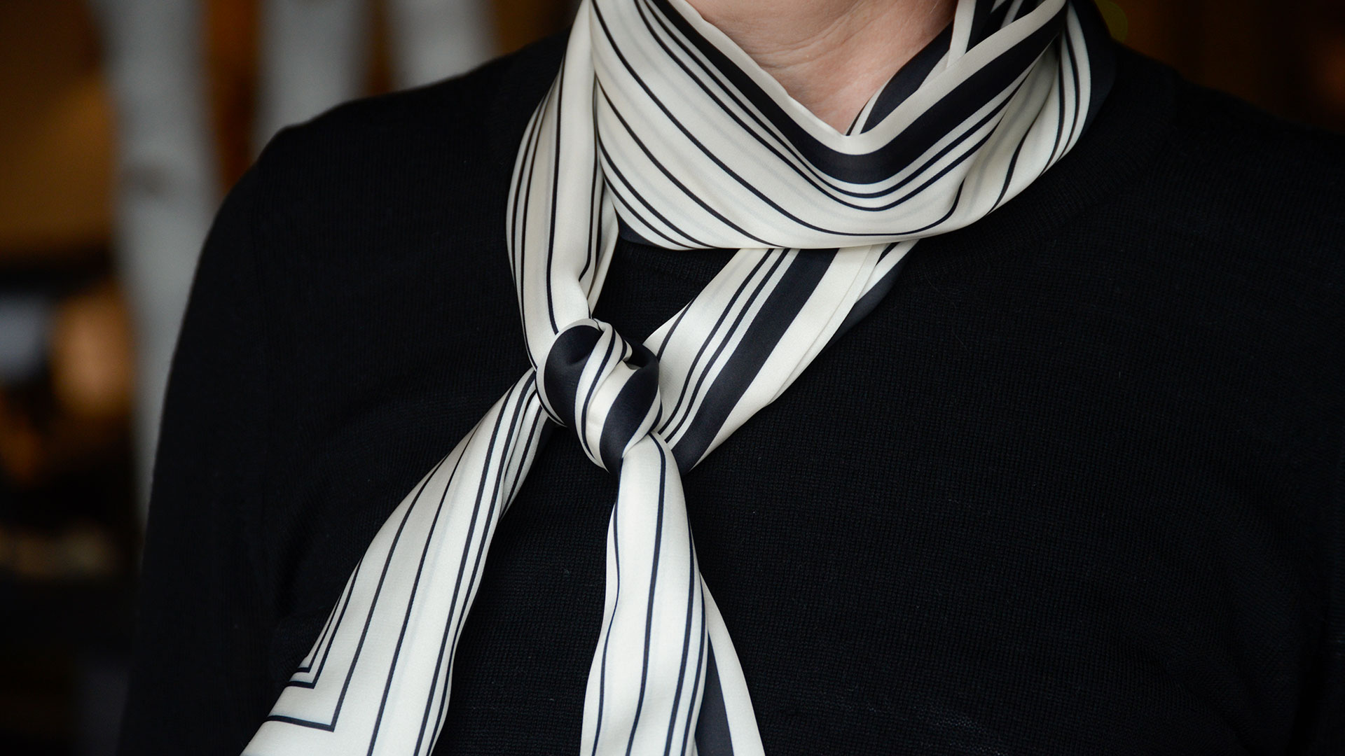 Striped Silky Scarves