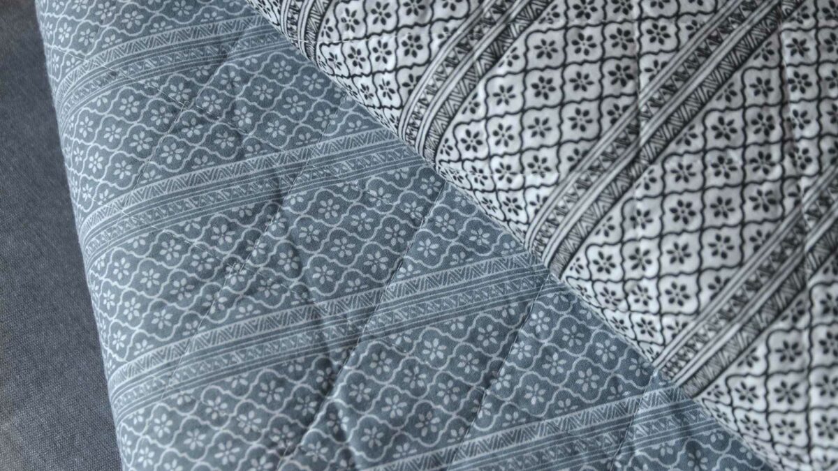 black-and-white,-dusty-blue-and-white-quilted-throws-