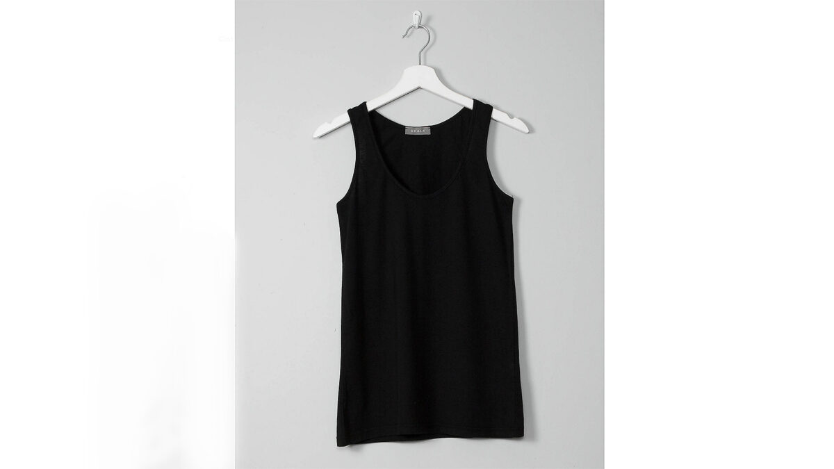 black cotton vest top 1920