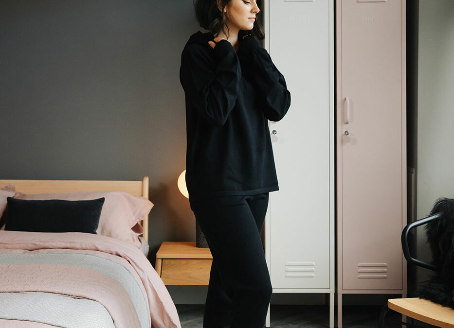 Winter loungewear in black