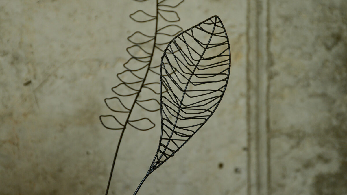 black metal floral close up