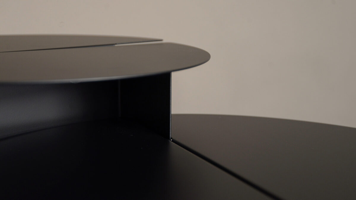 black metal side table tops