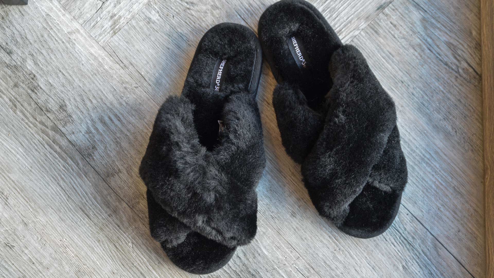 shearling mule slippers