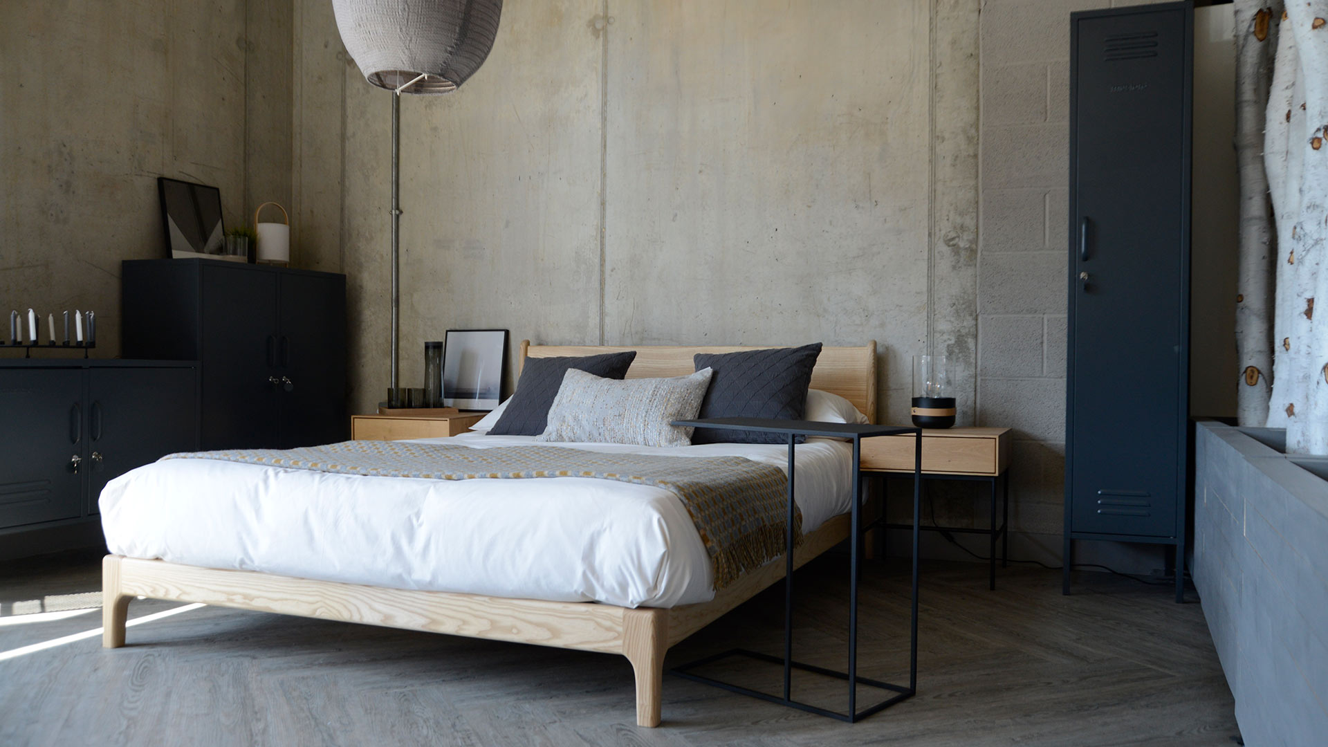 Side table on sale for low bed