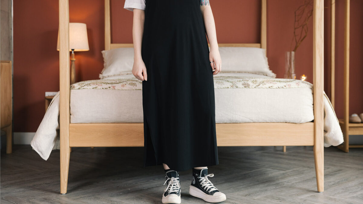 black slip dress 2