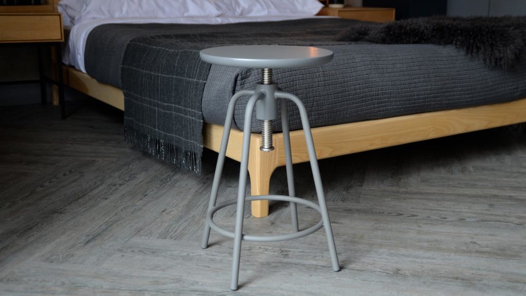 adjustable grey stool