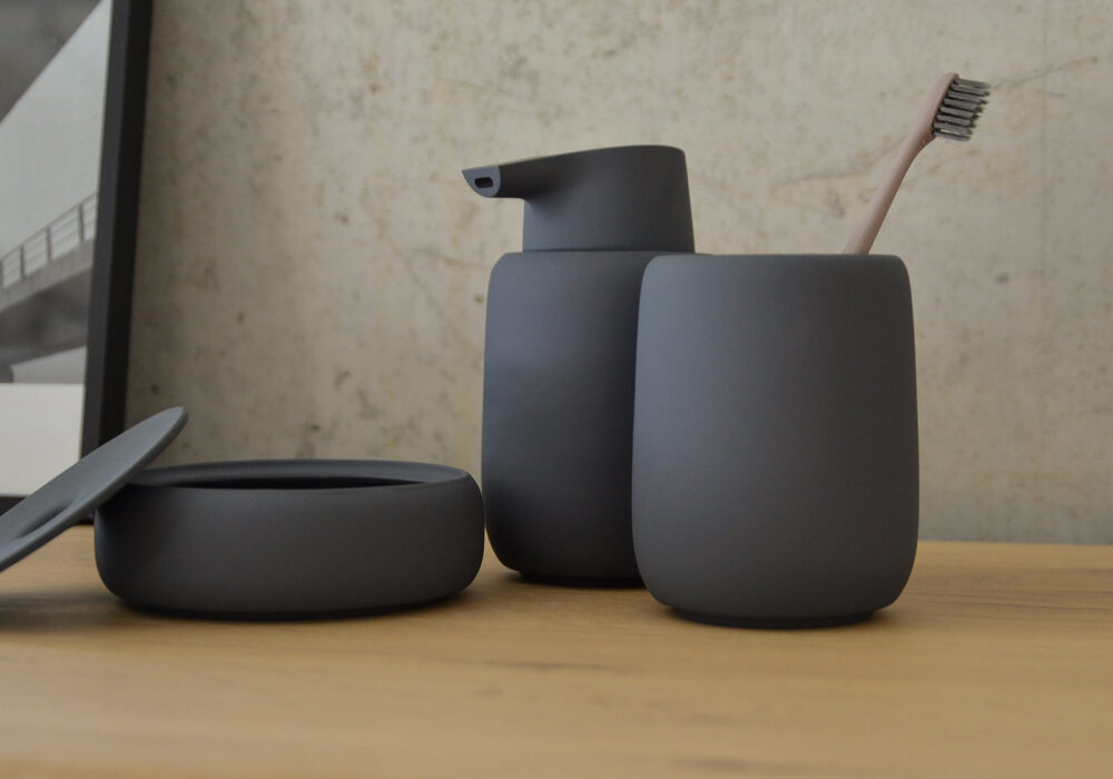 Dark Grey Bathroom Accessories Collection Natural Bed Company