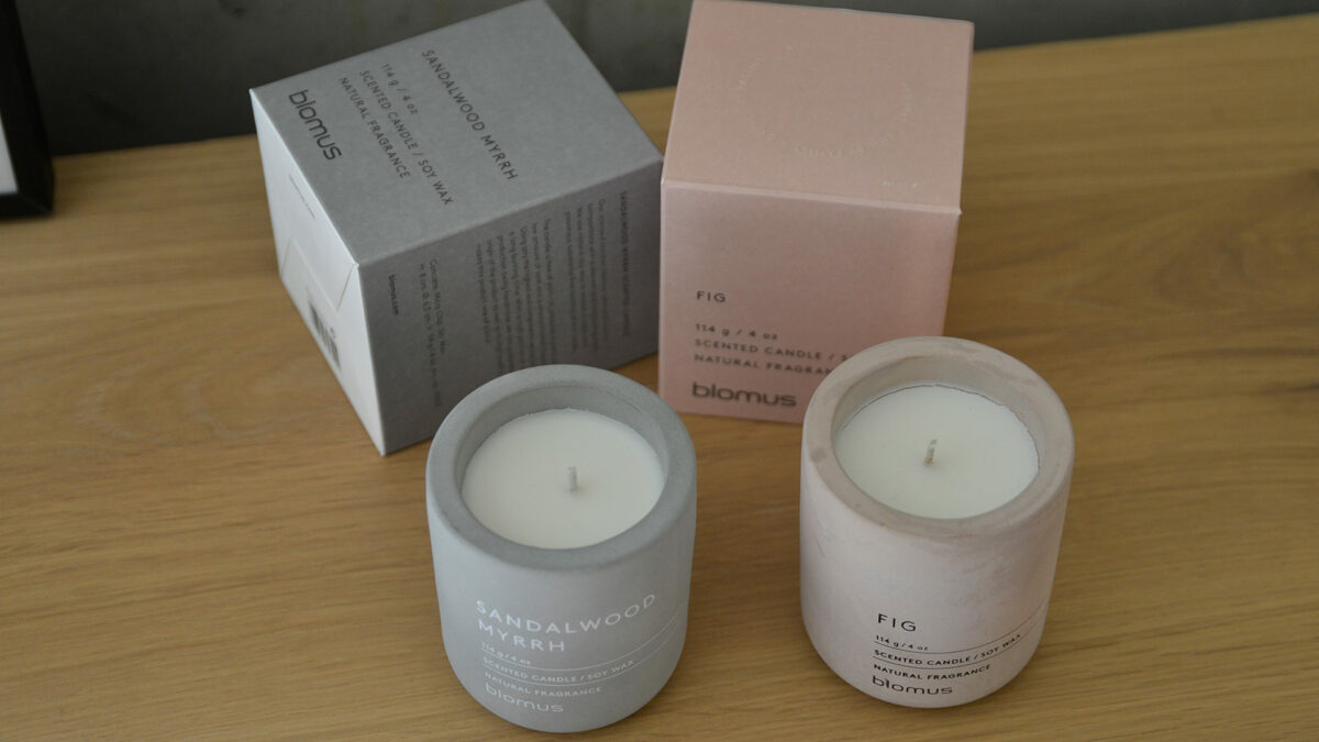 blomus scented candles packaging