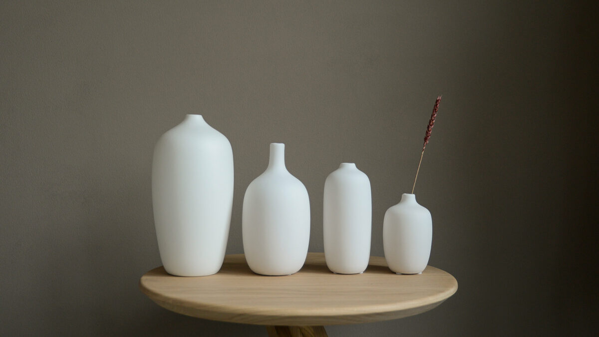 blomus white ceramic vases all sizes