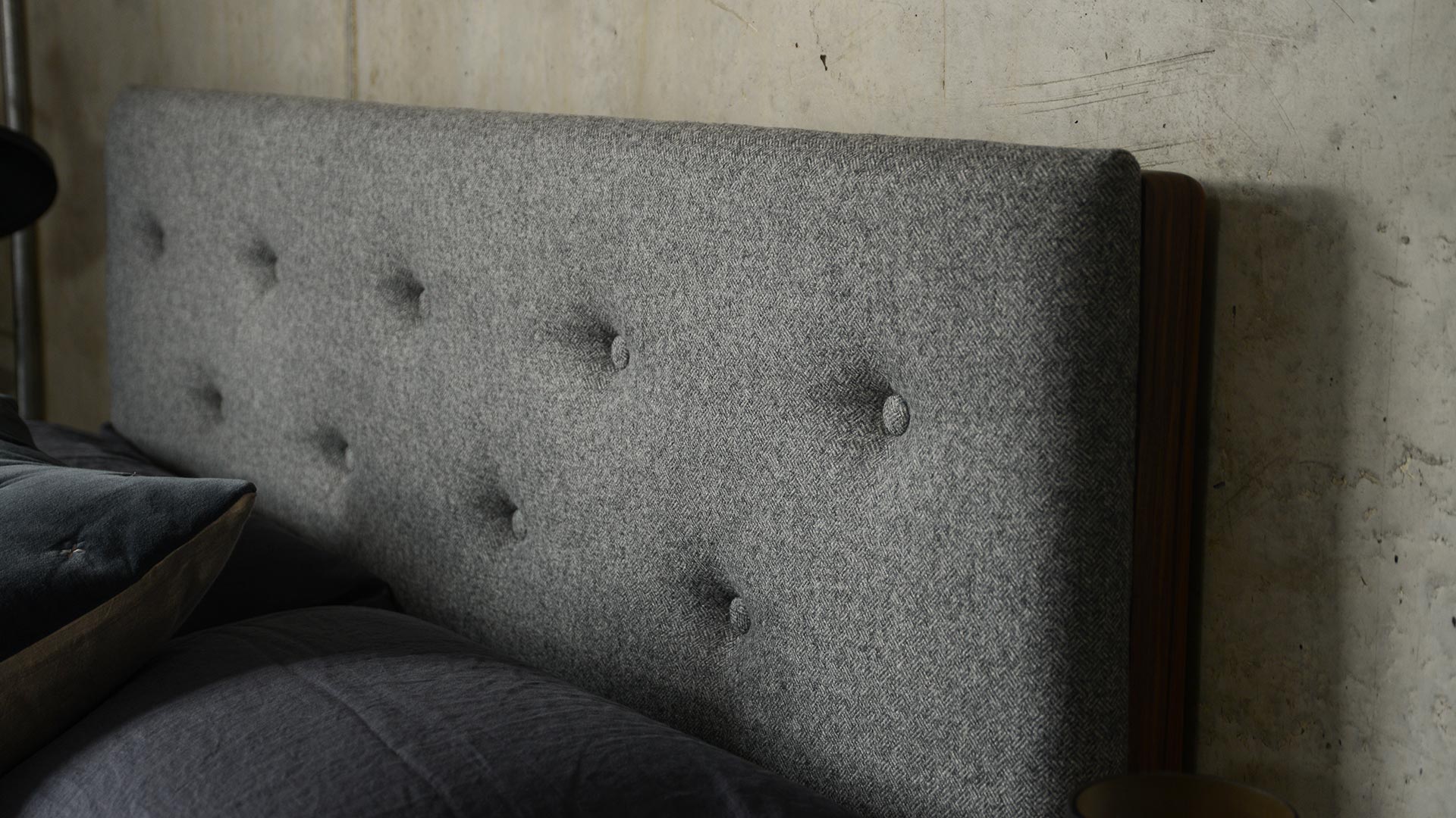 Bloomsbury Bed with Wool Covered Headboard