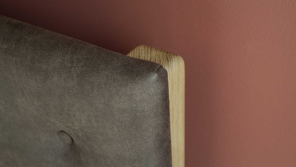 bloomsbury headboard leg and panel detail close up