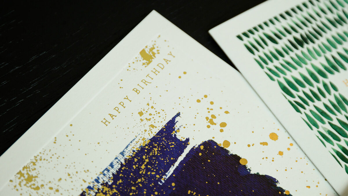 set of nature inspired pretty birthday cards