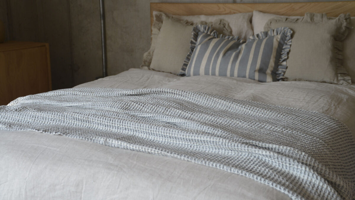 Pale Cotton Waffle Bedspreads - Image 10