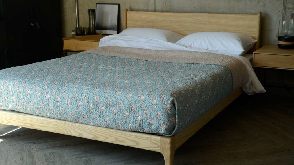 blue classic patterned bedspread