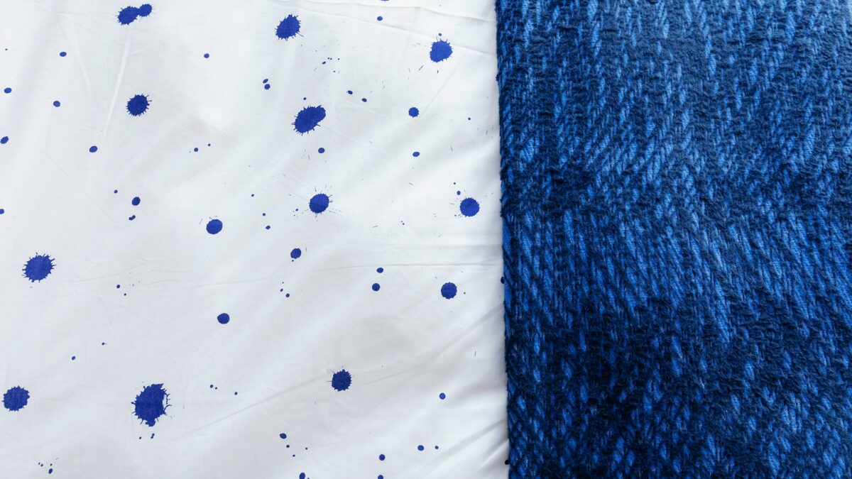 blue modern throw