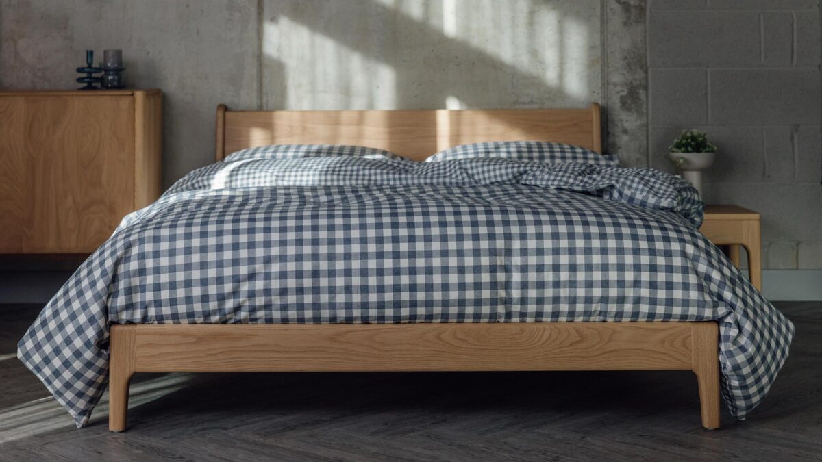 Gingham Cotton Bedding - Berry, Beige or Blue - Image 3