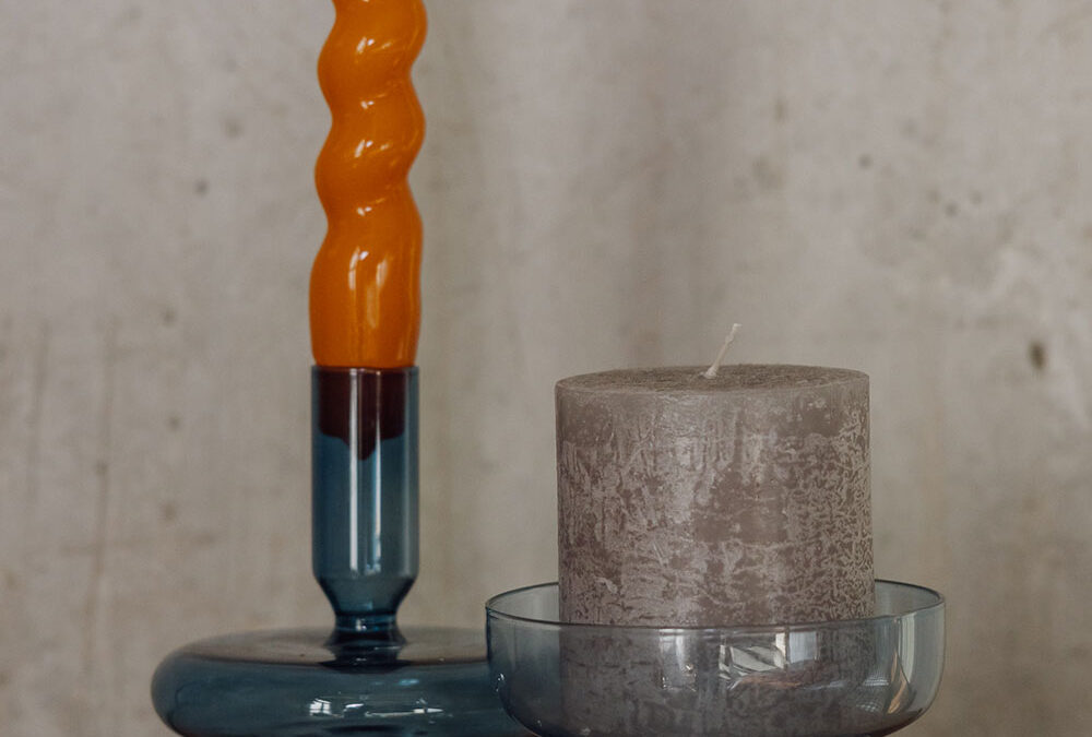 Colourful Retro Candlestick Holders - Image 3