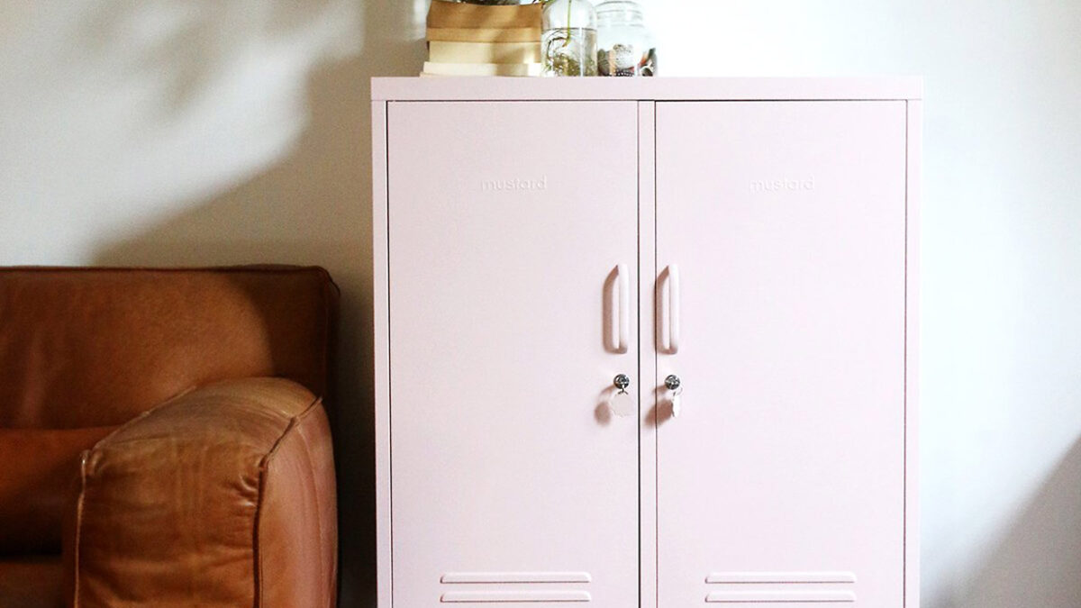 Midi storage cupboard - Blush Pink Locker