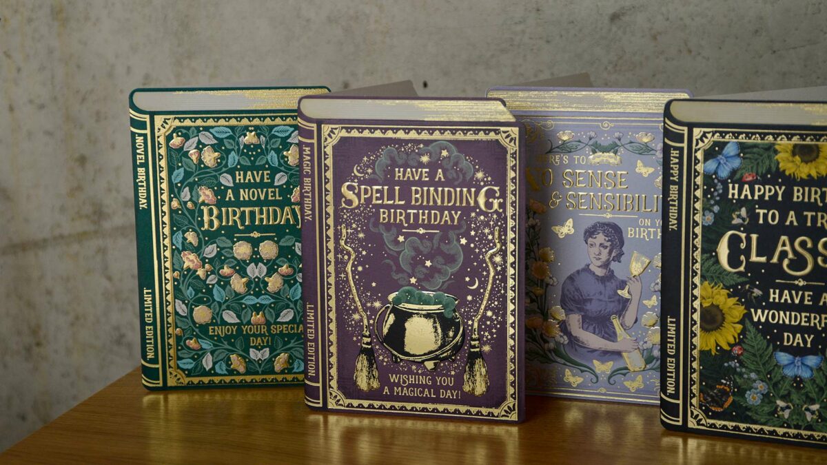 book birthday cards close up designs
