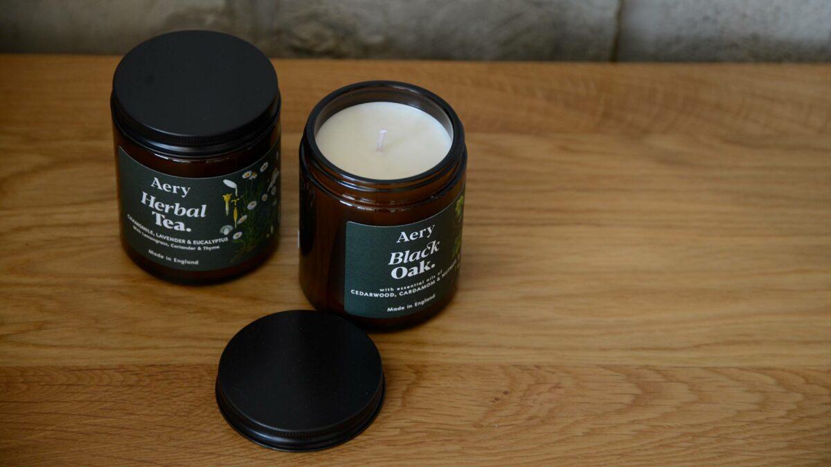 botanic scented candles in reusable jars