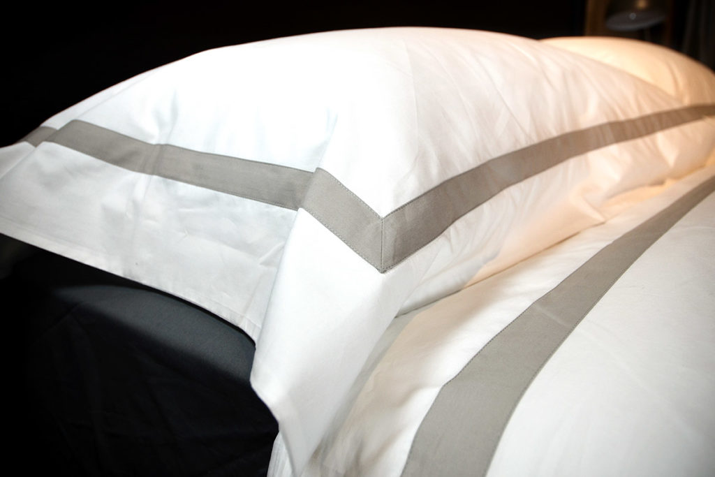 Ivory & Taupe Pillowcases - Pure Cotton Bedding