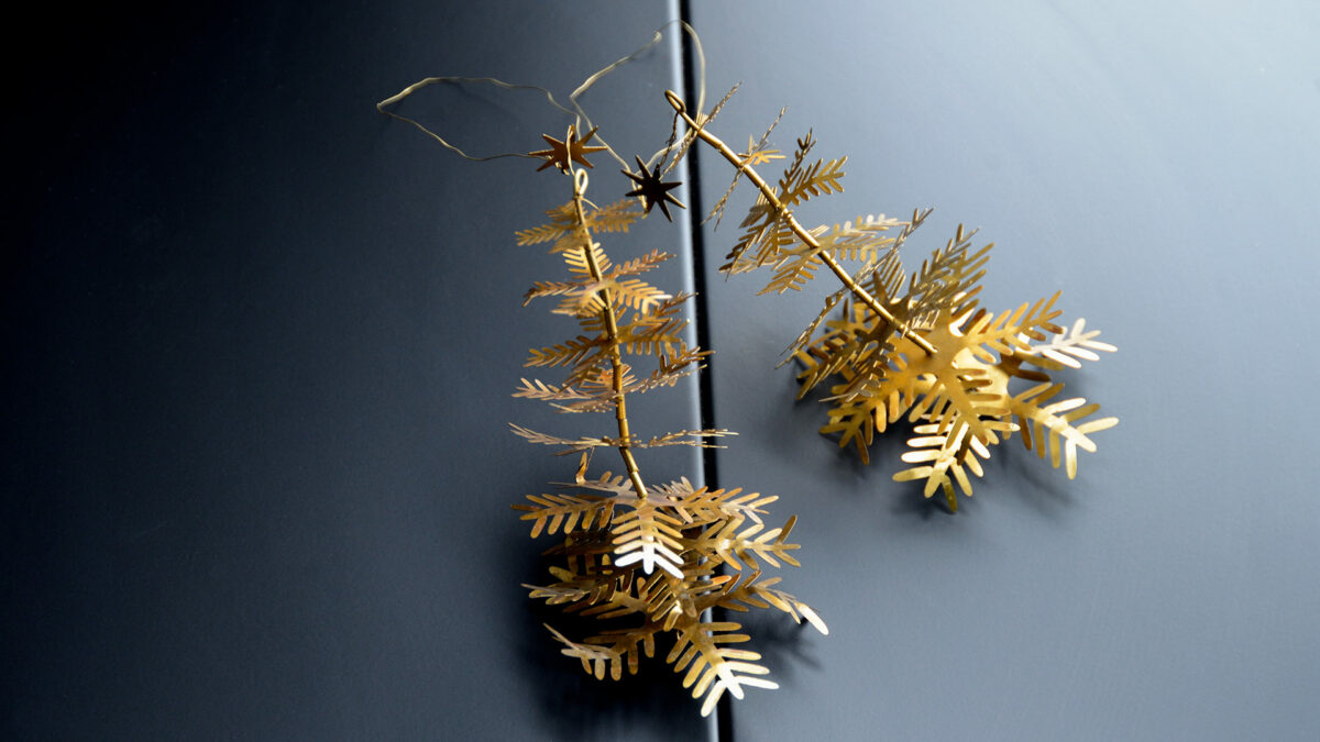 brass christmas trees